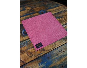 Pink Herringbone Twill Pocket Square