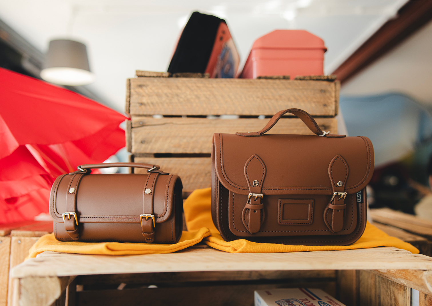 Austin Leather Tool bag and Austin Leader Satchel